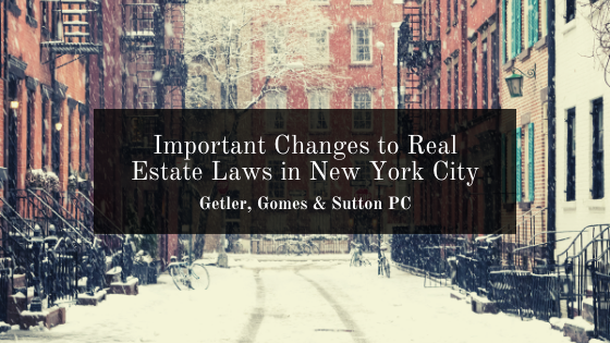 Important Changes to Real Estate Laws in New York City